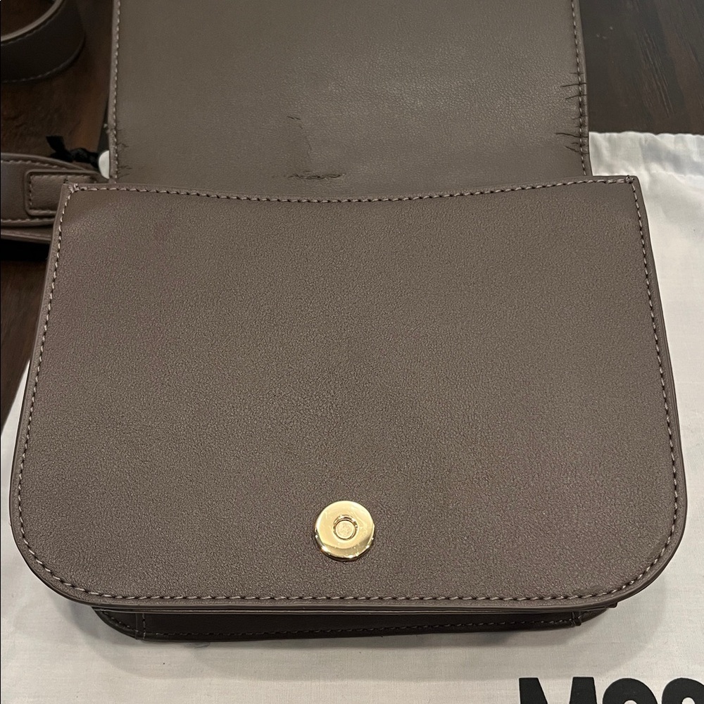 Love Moschino Taupe/Brown Crossbody Bag with Gold Logo - Picture 6 of 14